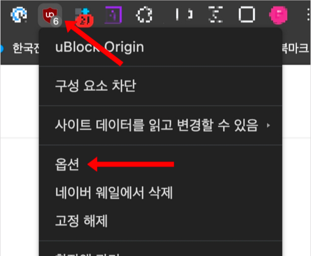 Ublock 옵션