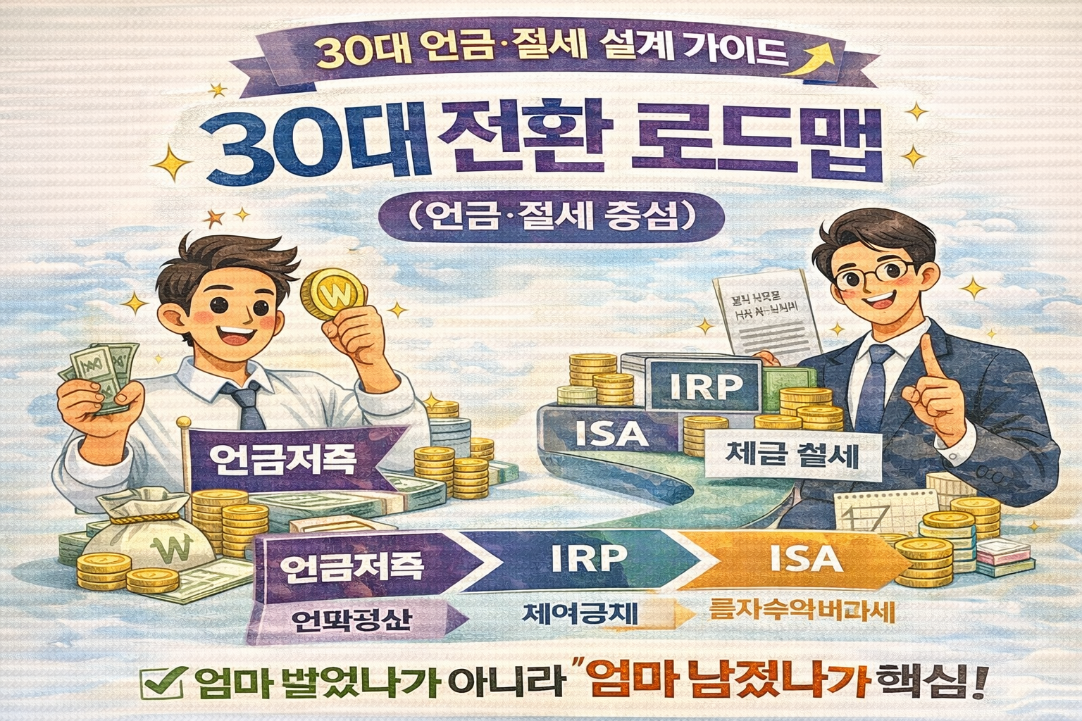 30대 전환 로드맵｜연금&middot;절세 중심 자산 설계 가이드
