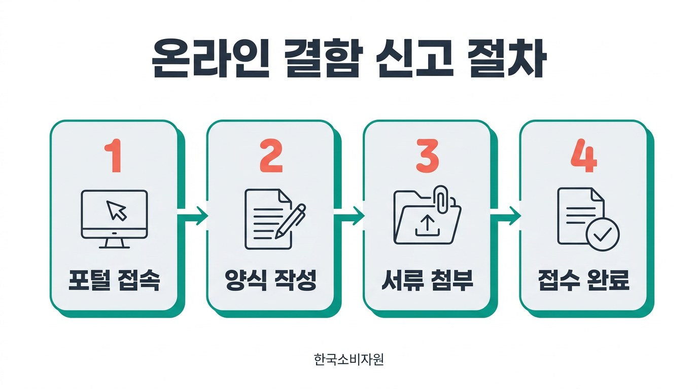 한국소비자원 자동차 결함신고 온라인 결함 신고 절차
