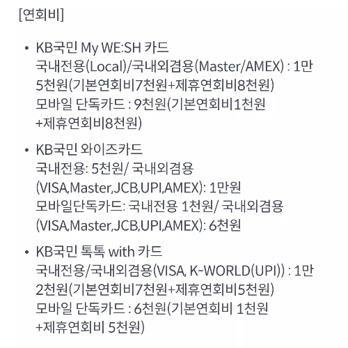 2024년+5월+신용카드+국민+신규혜택+대상카드+연회비