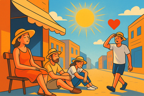 무더위 속 심장보호 사진