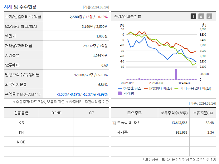 한솔홀딩스_기업개요