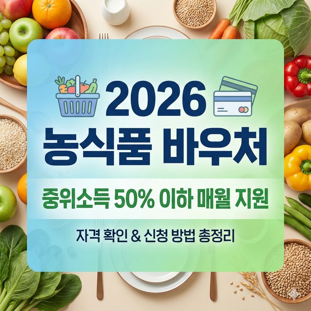 2026 농식품 바우처 중위소득 기준 확인하고 신청 자격 자가진단하기