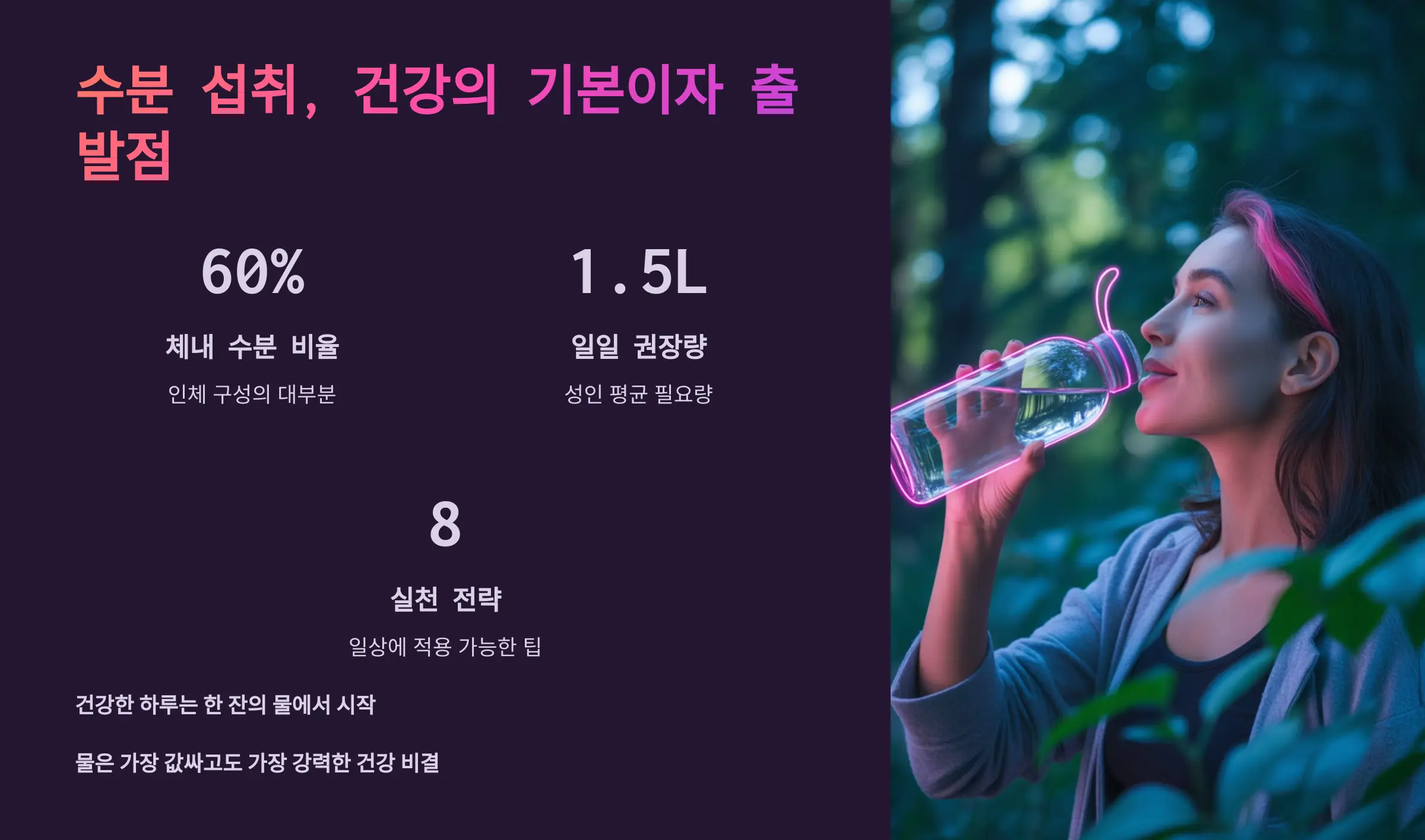 수분 섭취, 건강의 기본이자 출발점