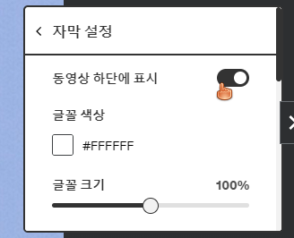 자막설정