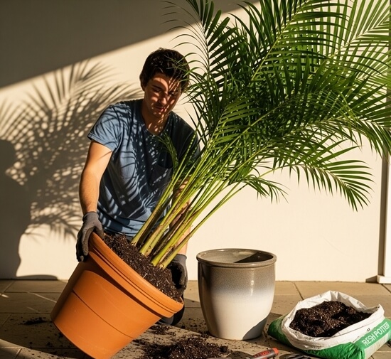 아레카야자 분갈이