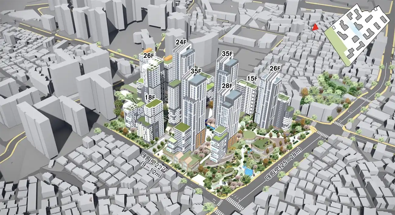 대림1구역-재개발-조감도-35층-아파트-10개동