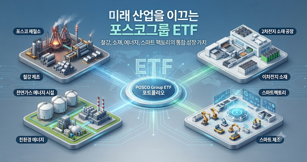 포스코그룹 ETF ACE 포스코그룹포커스 구성종목과 사업구조