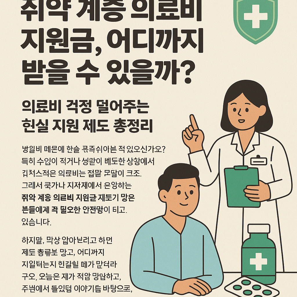 취약 계층 의료비 지원금 어디까지 받을 수 있을까?