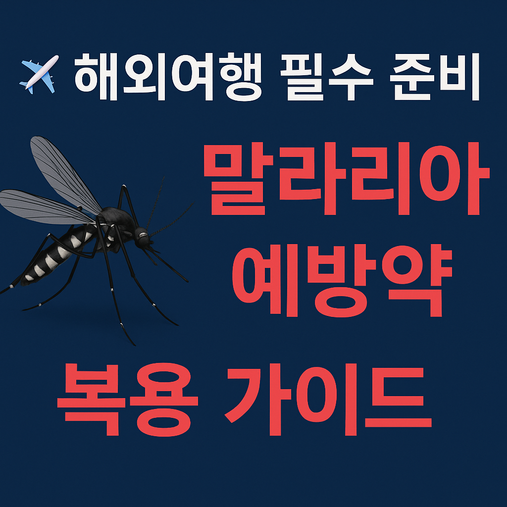 해외여행 필수 준비 말라리아 예방약 복용법