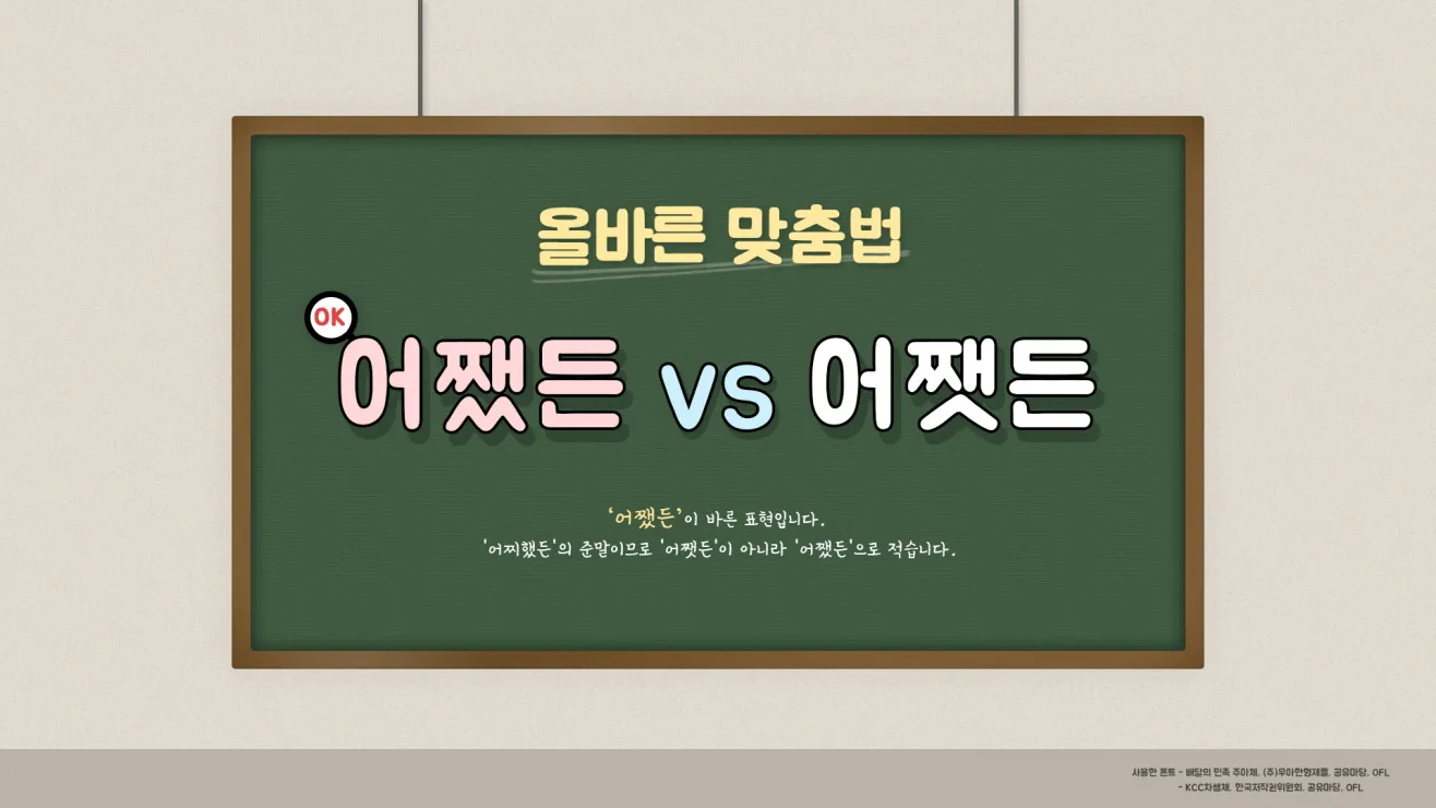 어쨌든 어쨋든 맞춤법 표현 예시 맞는 표현_2