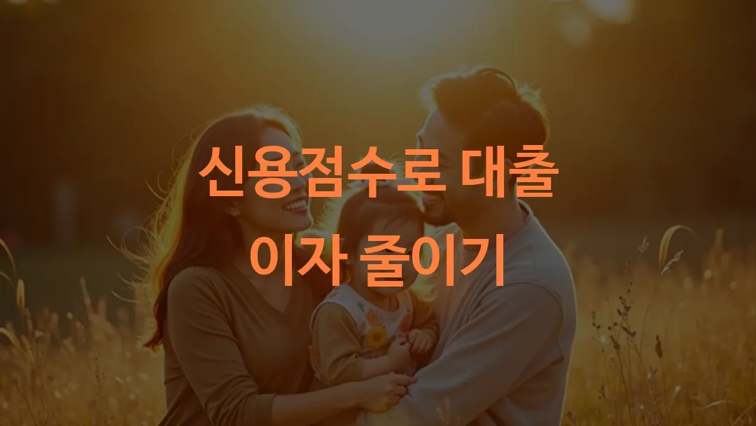 신용점수로 대출 이자 줄이기