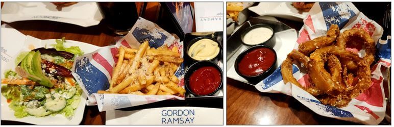 감자튀김과 양파튀김