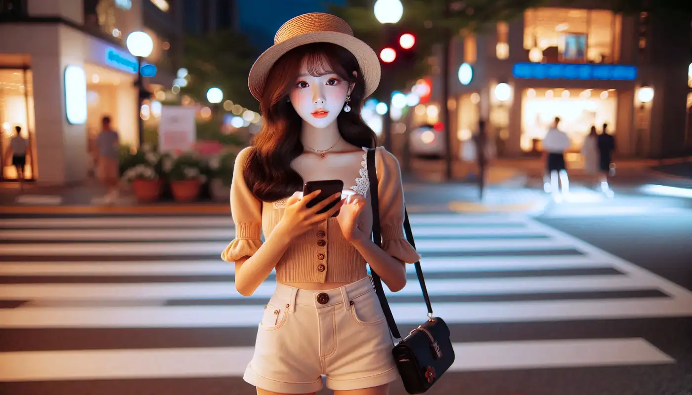 갤럭시-s23-출시일을-알아보는-여성의-모습