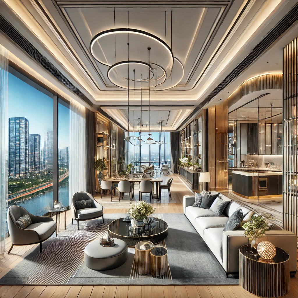 호화로운 아파트 내부의 모습