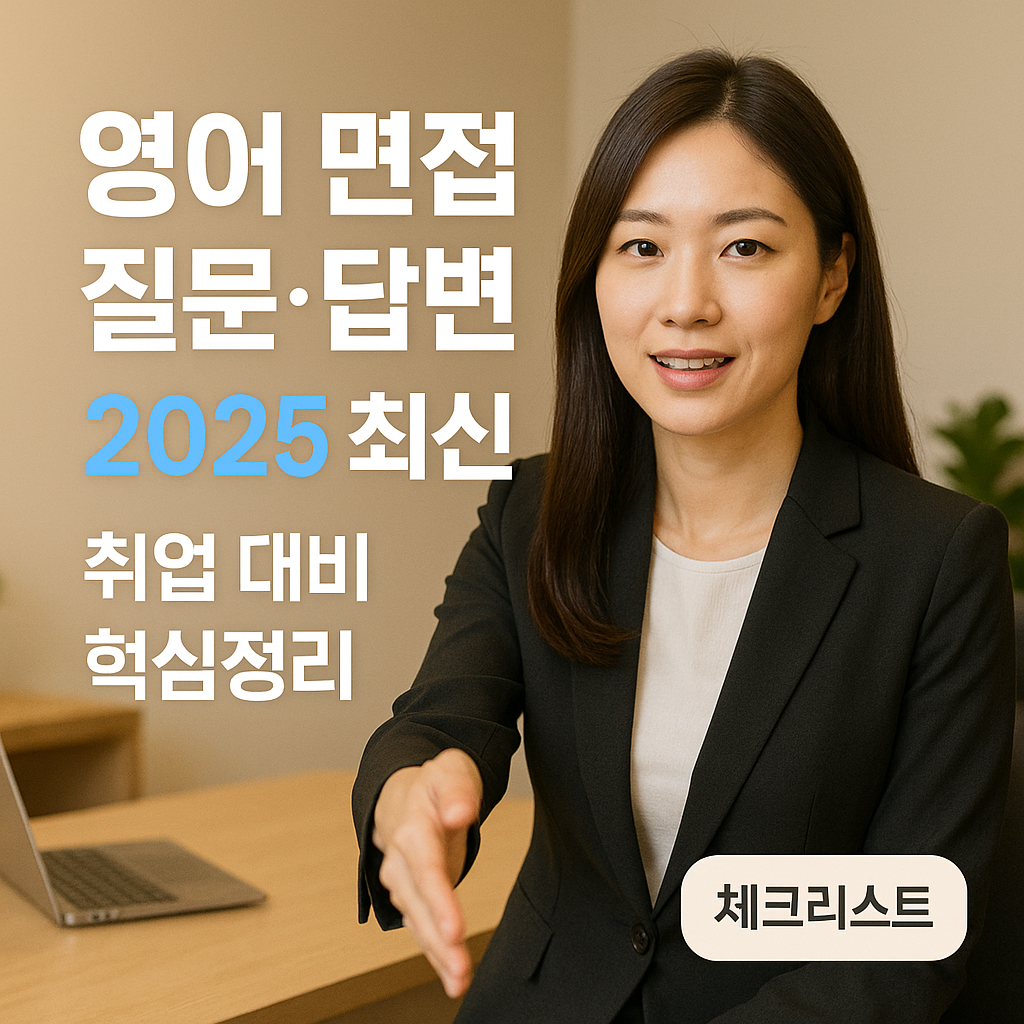 영어 면접 질문·답변 2025 최신 | 취업 대비 핵심정리