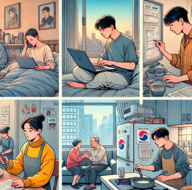 부모와 함께 사는 캉가루 청년 사진