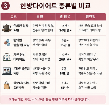 한방다이어트-한약-부작용-비용-후기-저렴한-제품-종류