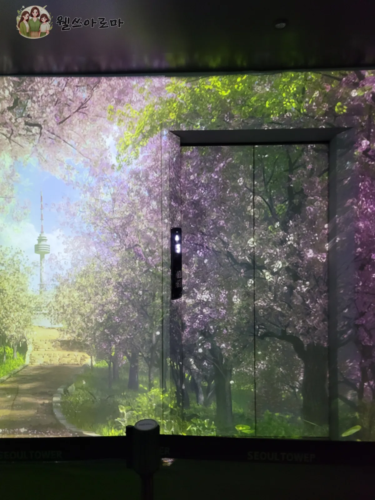 서울남산타워-N서울타워전망대-올라가는엘리베이터입구