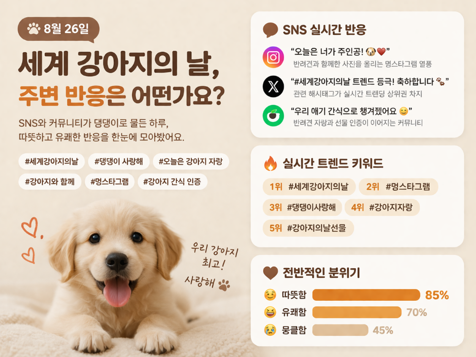 세계 강아지의 날, 반응 폭발한 이유는?