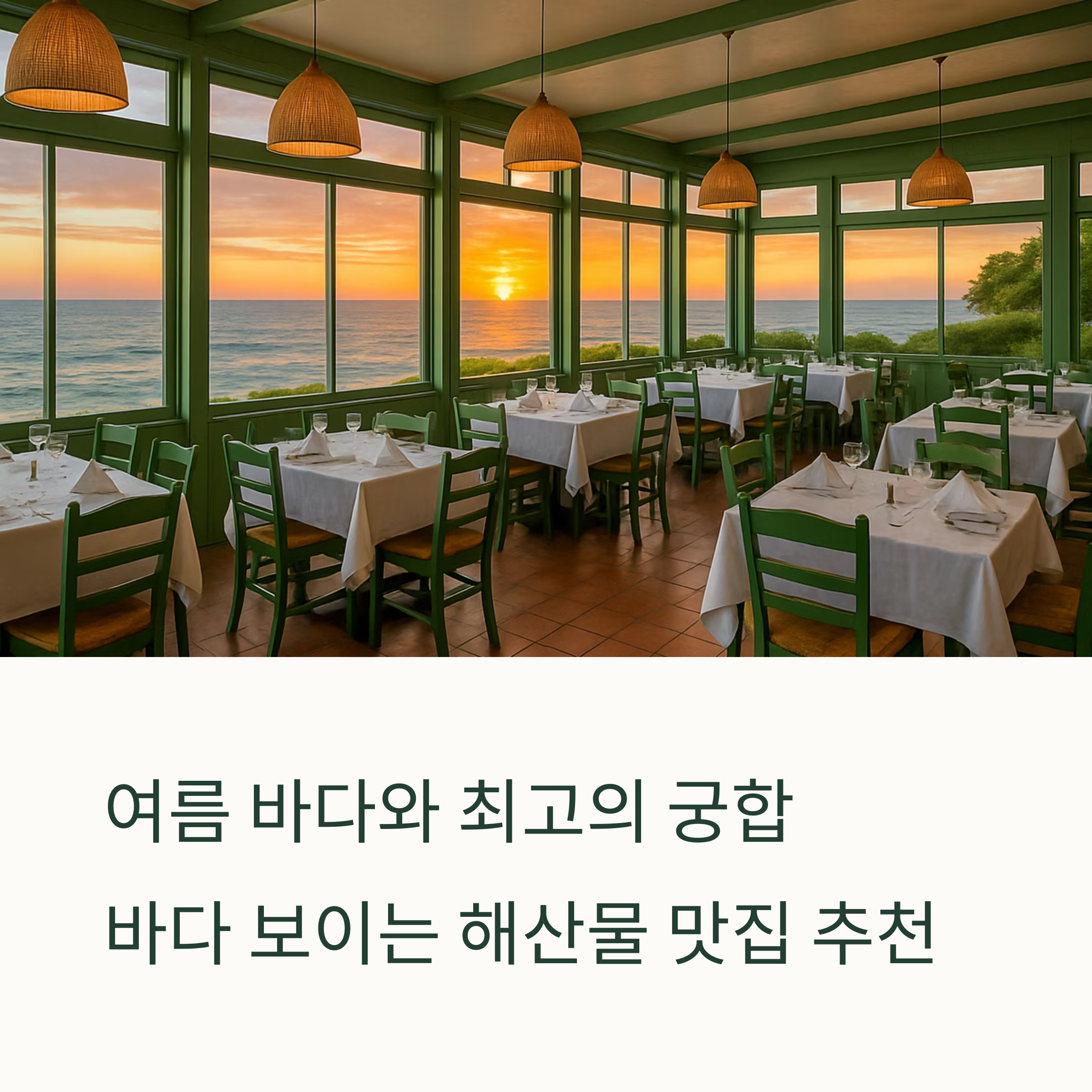 바다 보이는 해산물 맛집 추천
