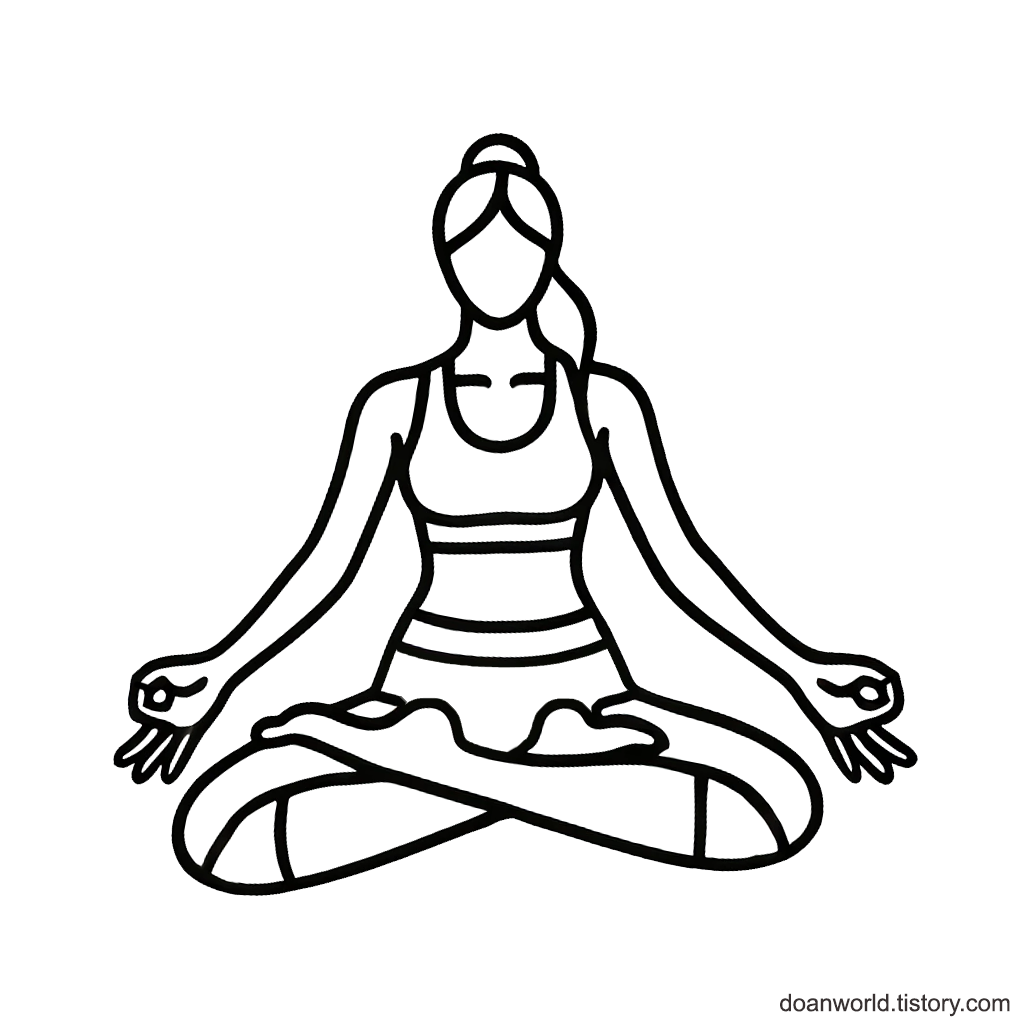 요가 색칠공부 도안
