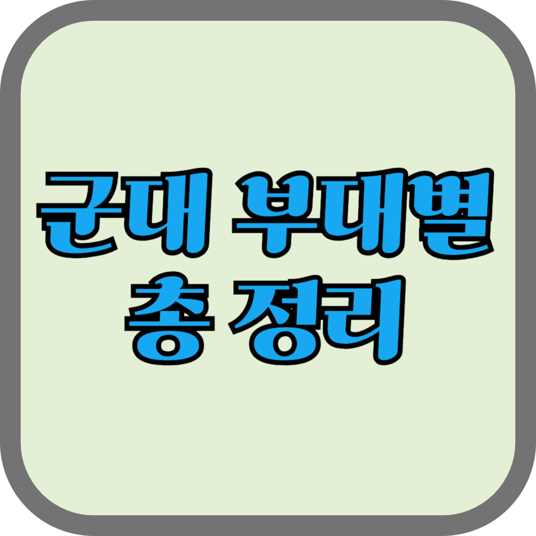 군대별 비교 총정리: 어떤 군이 나에게 맞을까?