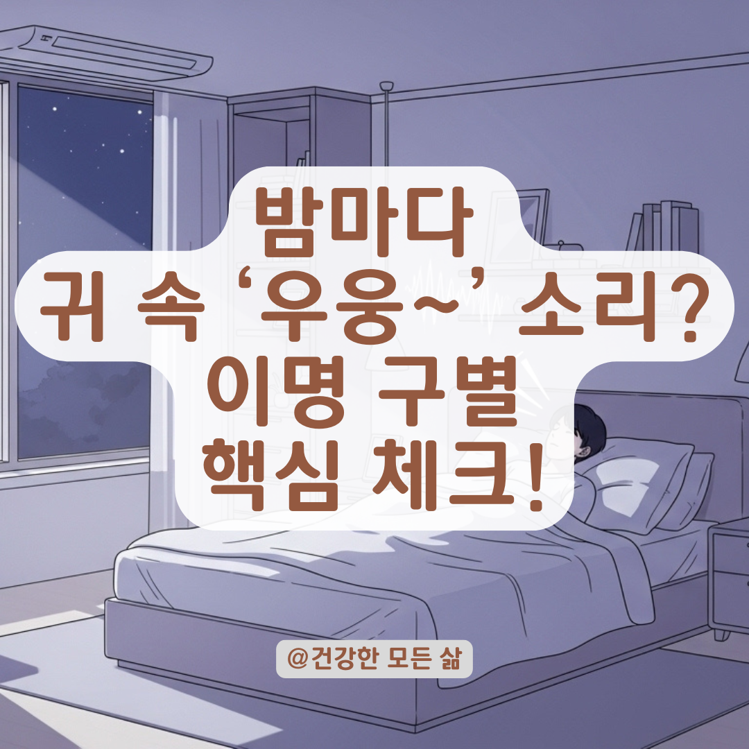 밤마다 들리는 귀 속 진동음, 외부 소음과 구별하는 체크포인트.