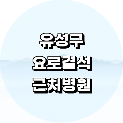 대전 유성구 요로결석 병원