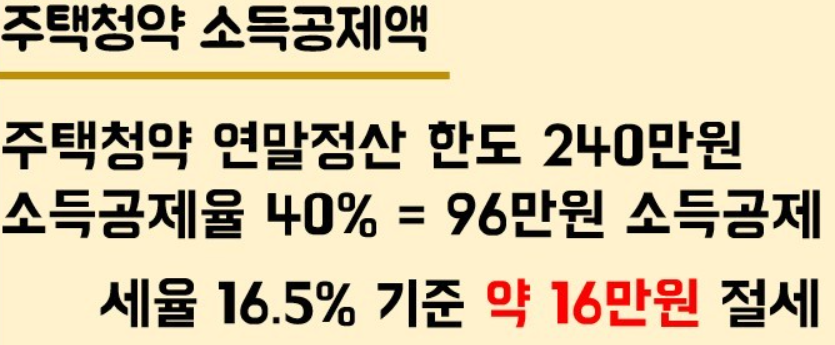 주택청약 소득공제