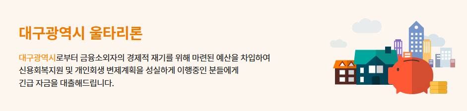 신용불량자 대구광역시 울타리론 정부지원 대출 조건 한도