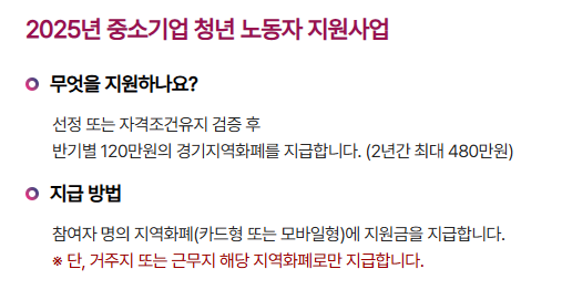 경기도 청년 노동자 지원사업