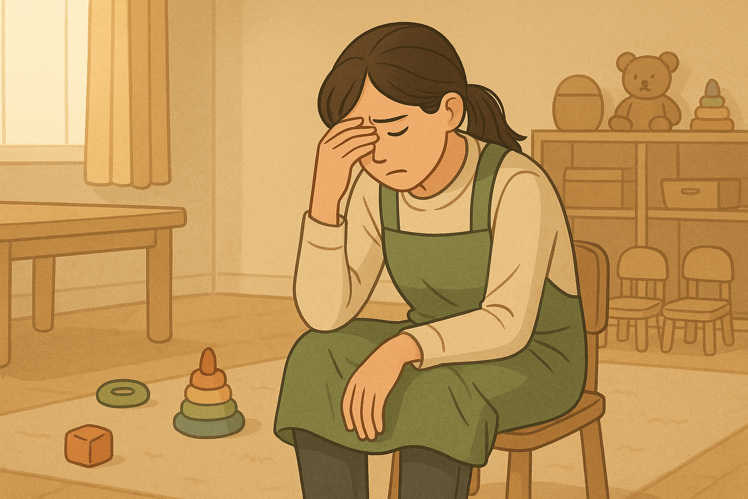 병가가 필요한 보육교사 _몸과 마음의 회복이 필요한 보육교사