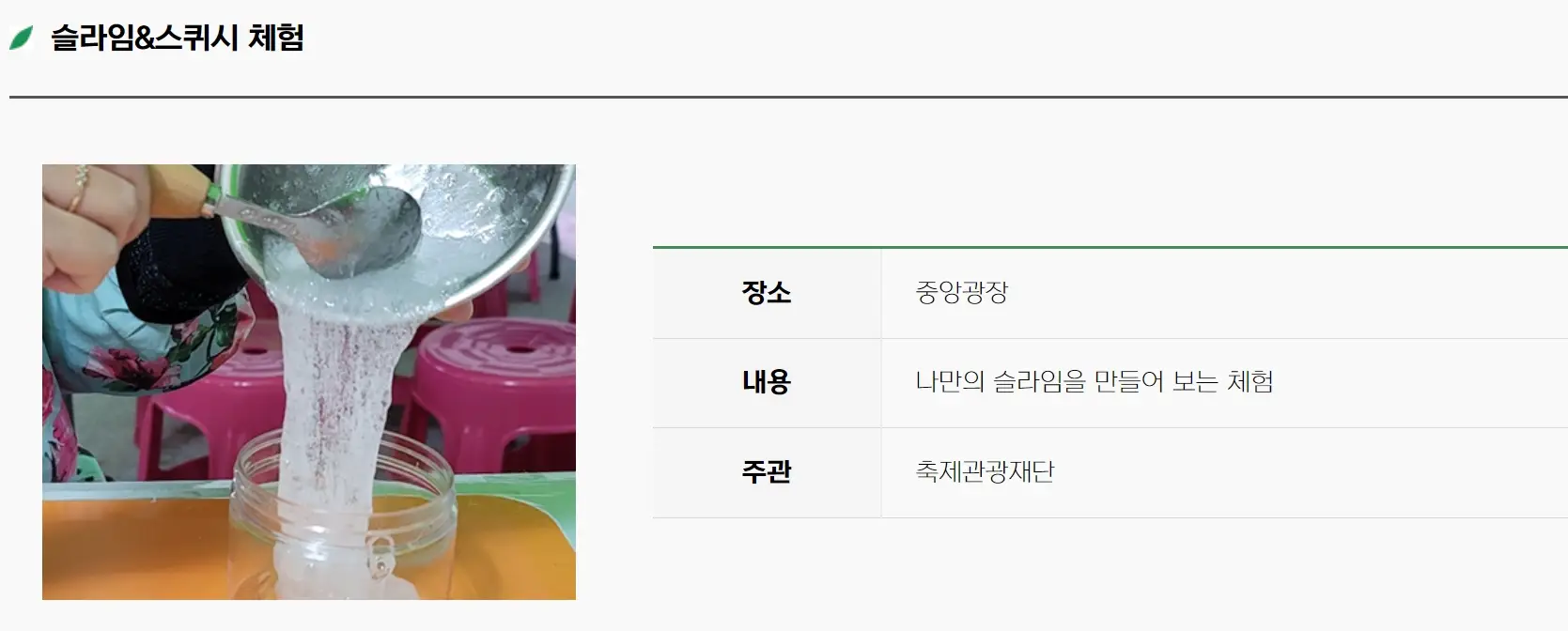 함평나비축제 기간, 주차장, 행사내용