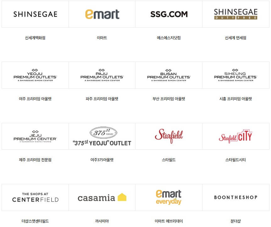 신세계상품권 사용처