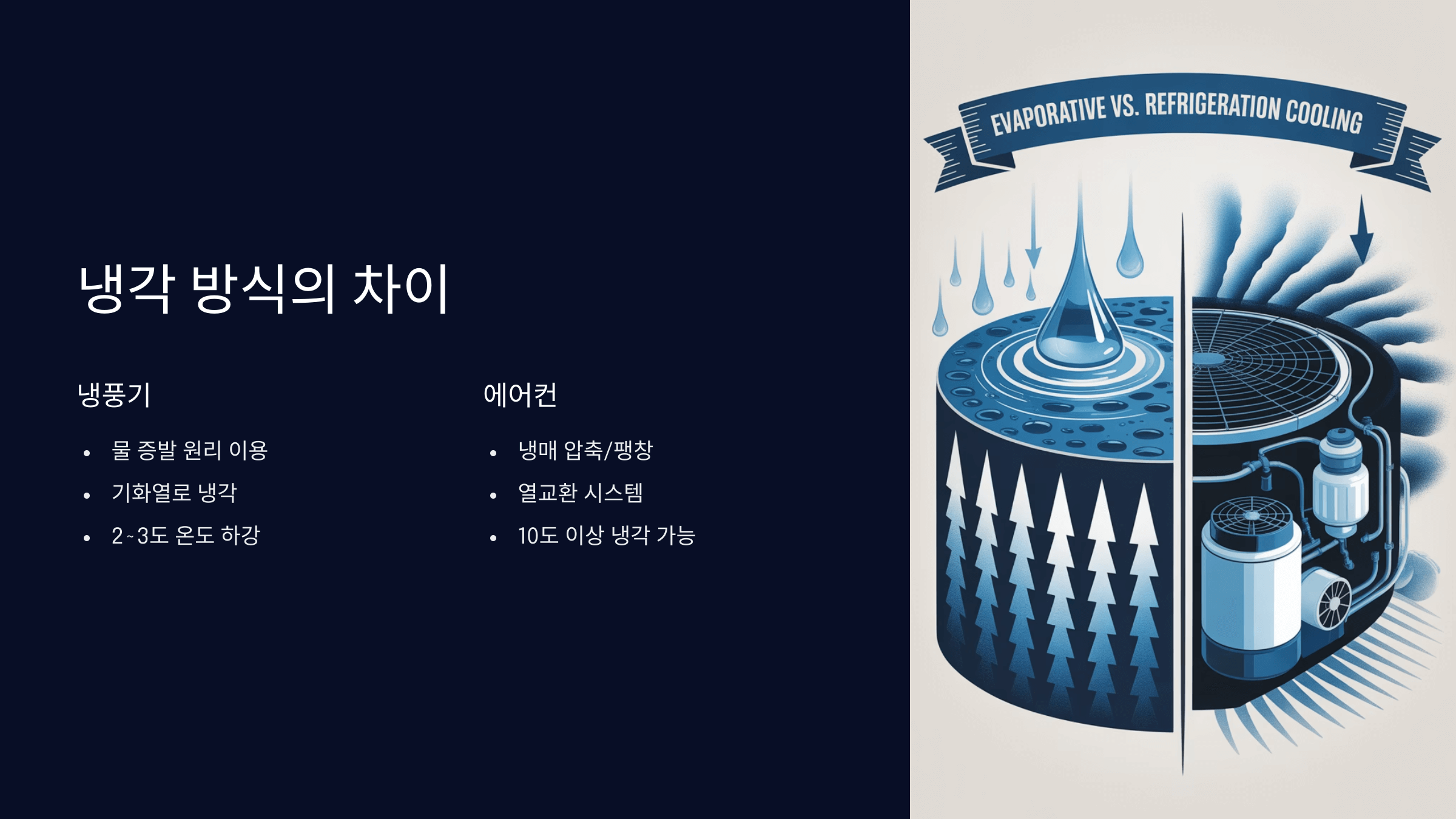 냉각 방식의 차이