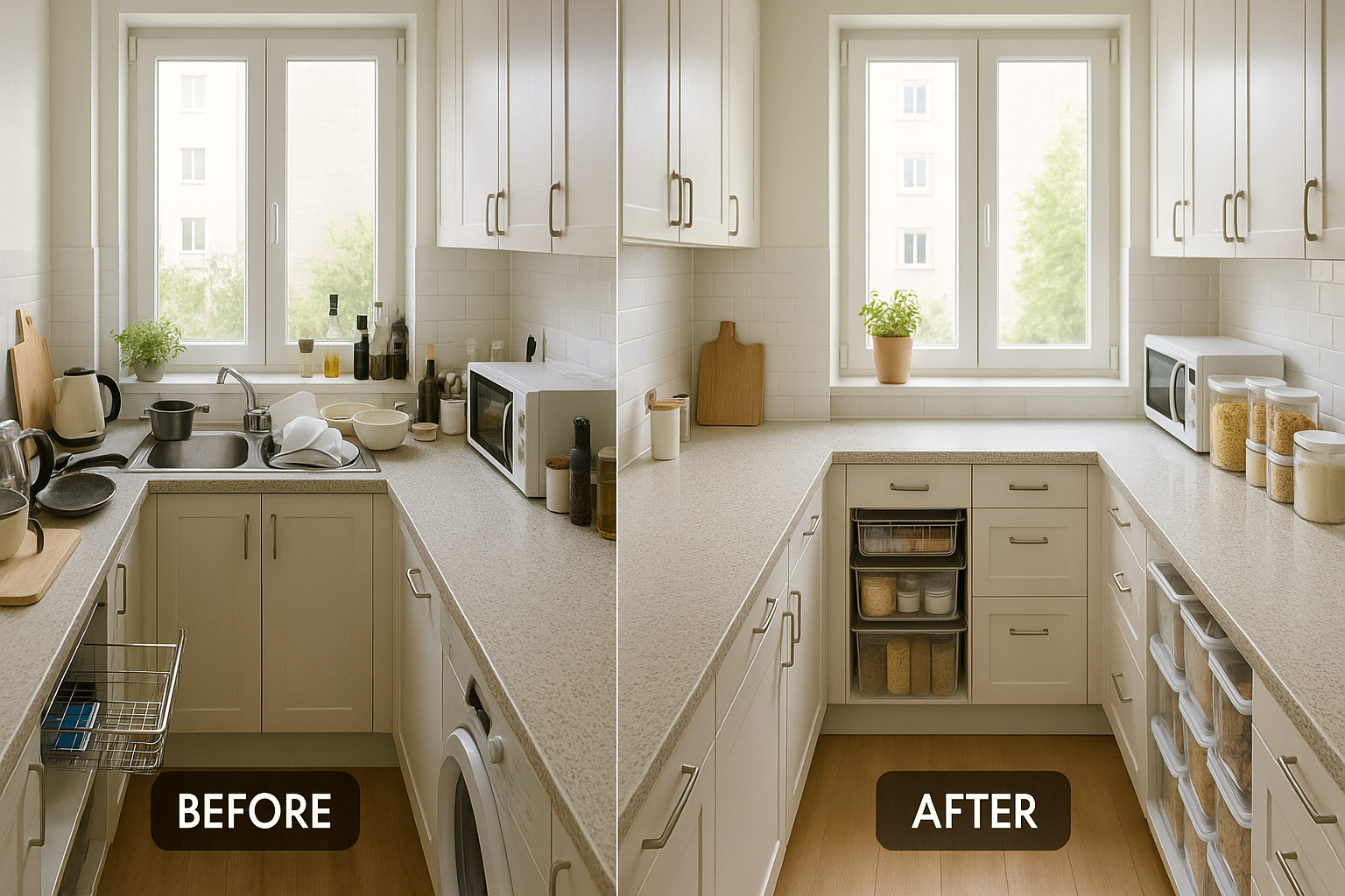 깔끔해진 주방의 모습