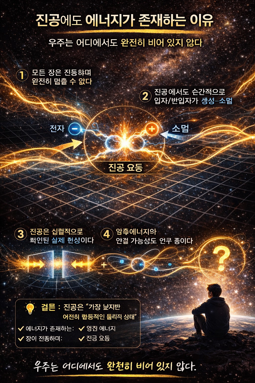 진공에도 에너지가 존재하는 이유 (양자 진공의 충격적인 진실)