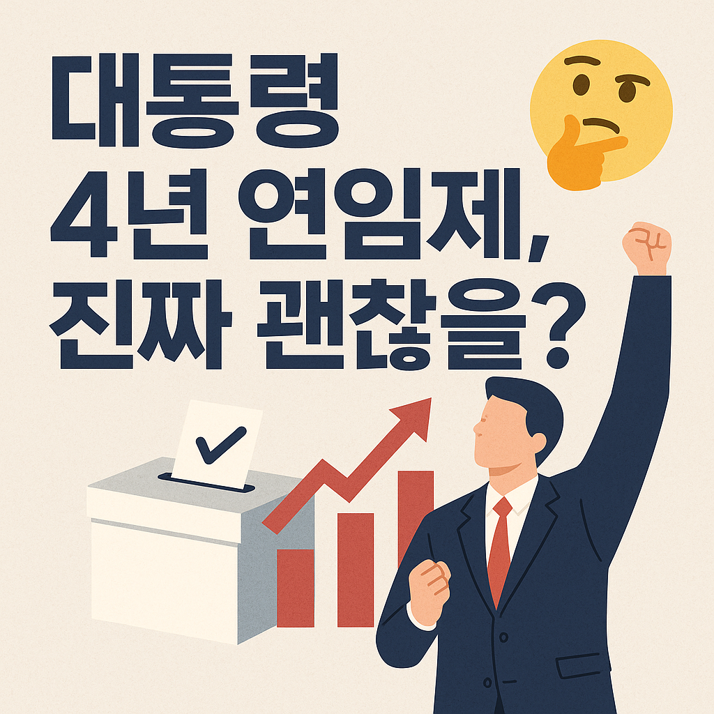 대통령 4년 연임제, 진짜 괜찮을까?