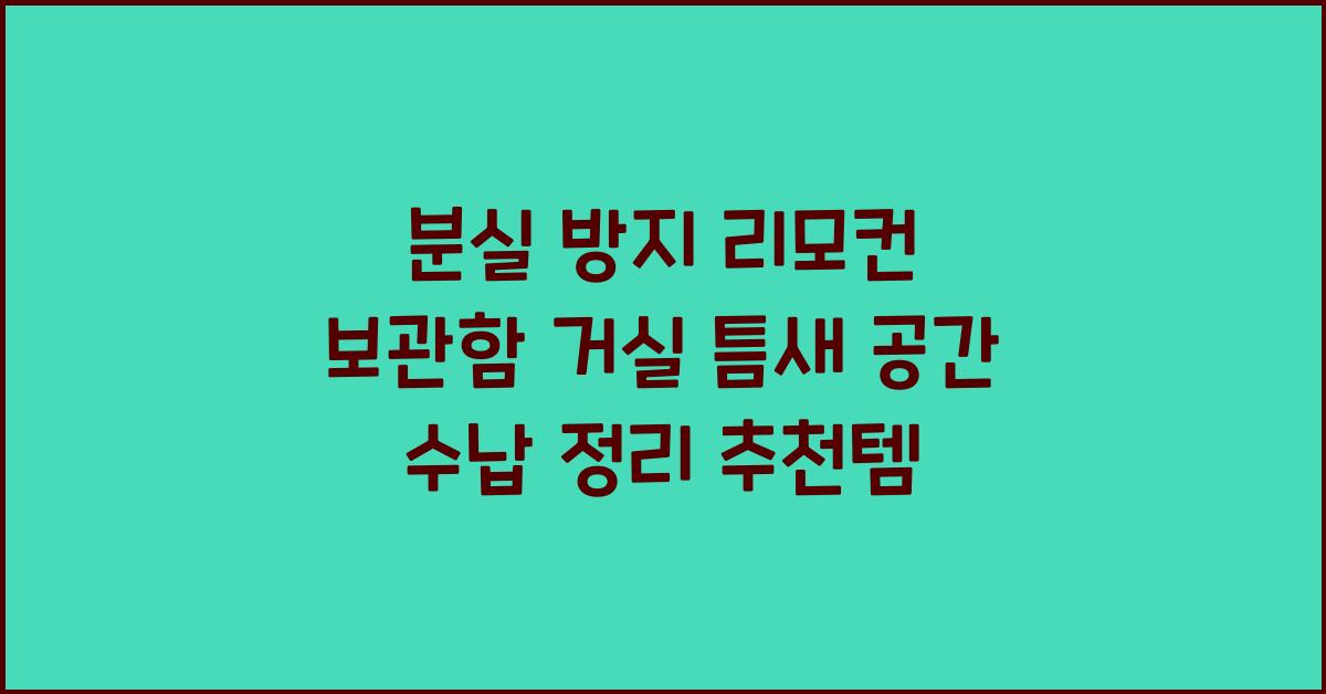 리모컨 보관함