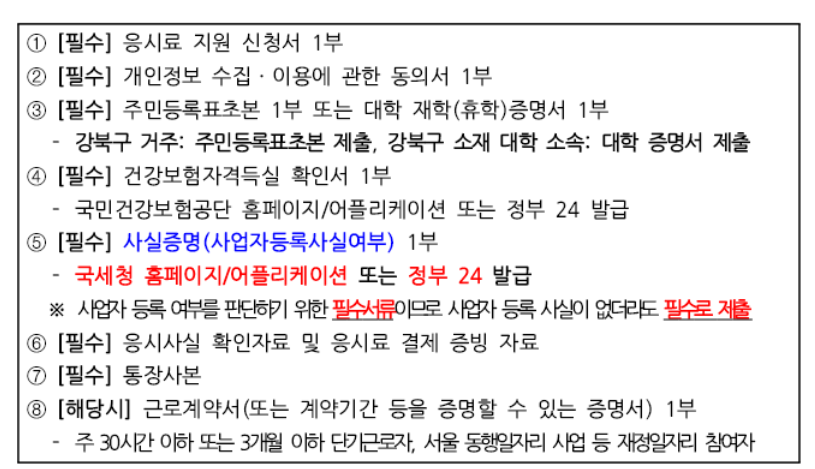 제출서류 설명
