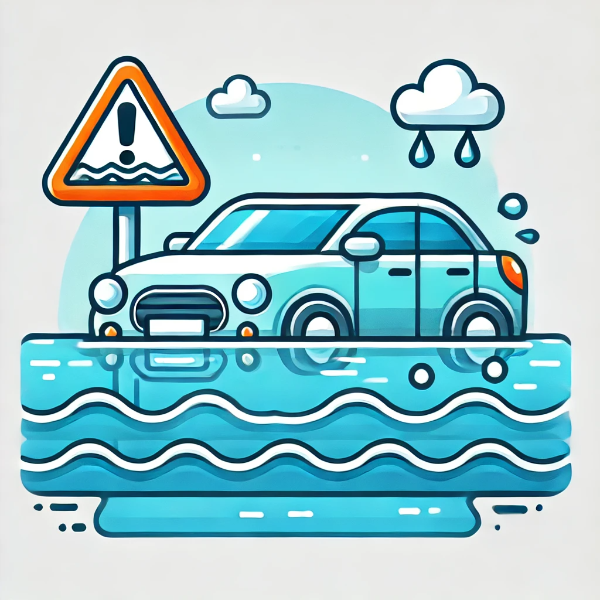 중고차 구매 시 침수차 확인의 중요성을 강조하는 이미지