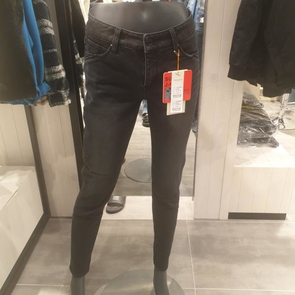 잠뱅이 여자 불랙 밍크 기모 청바지 ak4dsn81