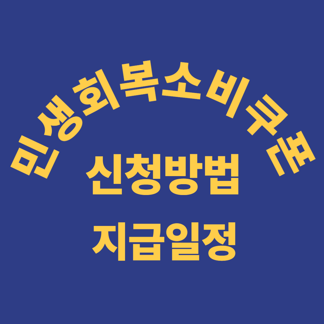 민생회복 소비쿠폰,