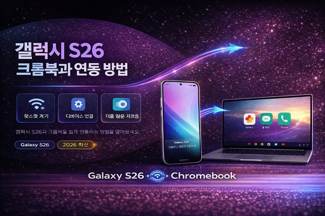 갤럭시 S26 크롬북 연동 방법 설명 이미지