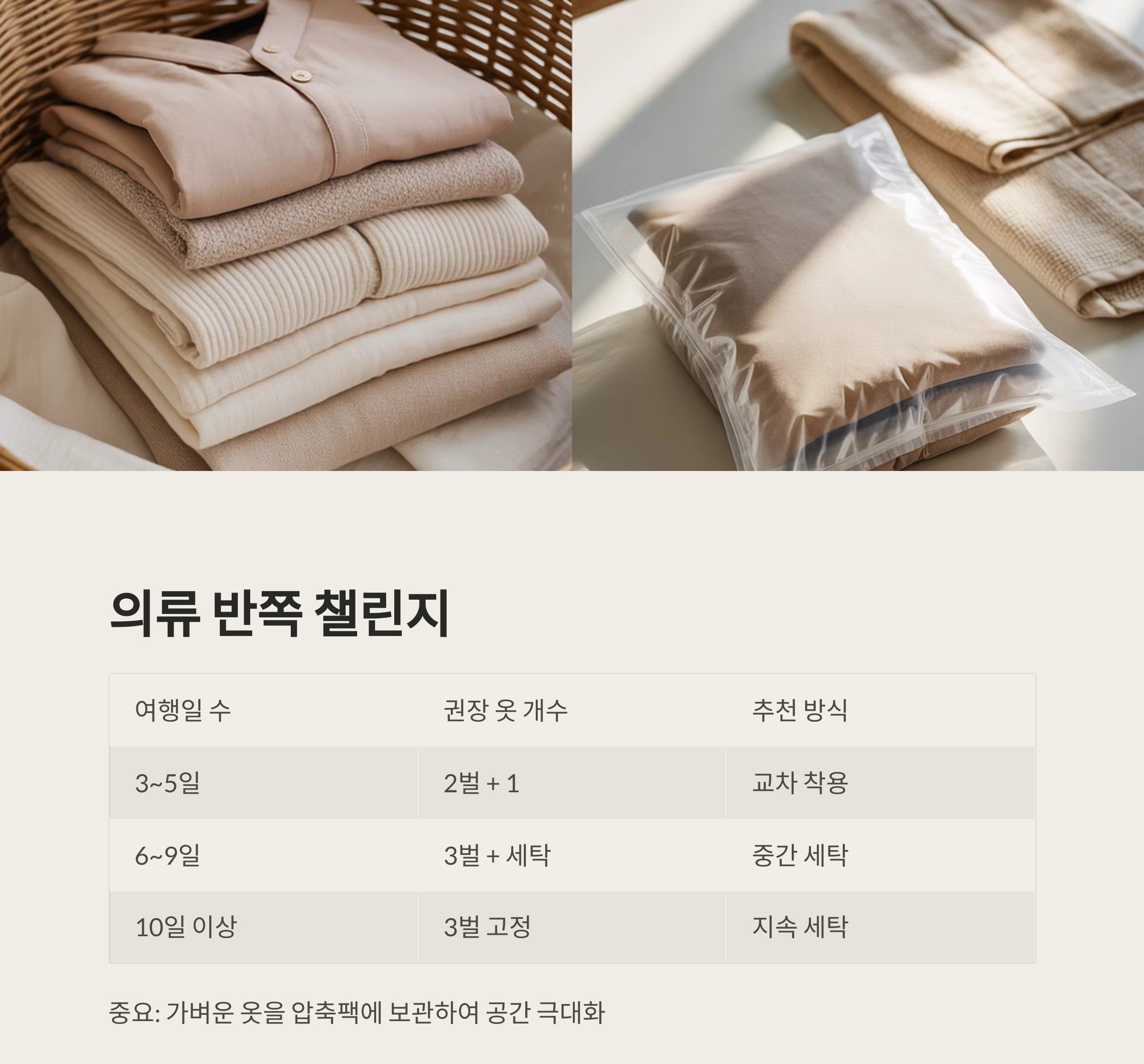 해외여행 짐 줄이기 비법, 반쪽짜리 용품이 핵심이다