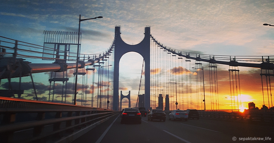 광안대교노을풍경사진