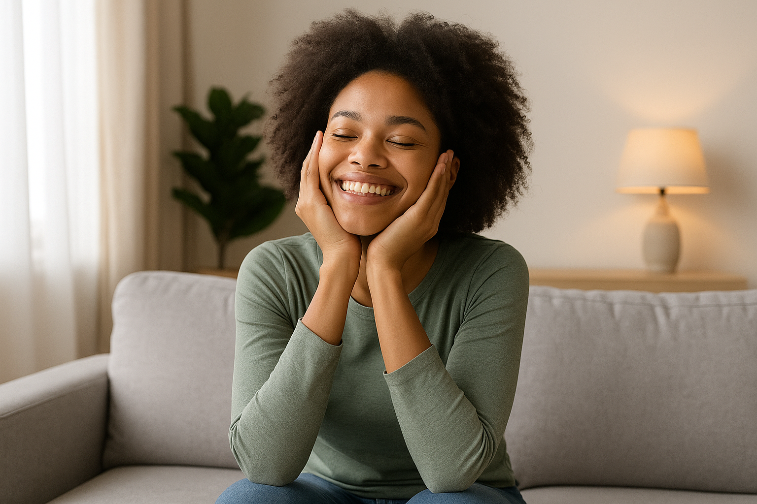 자연광 속 편안한 순간