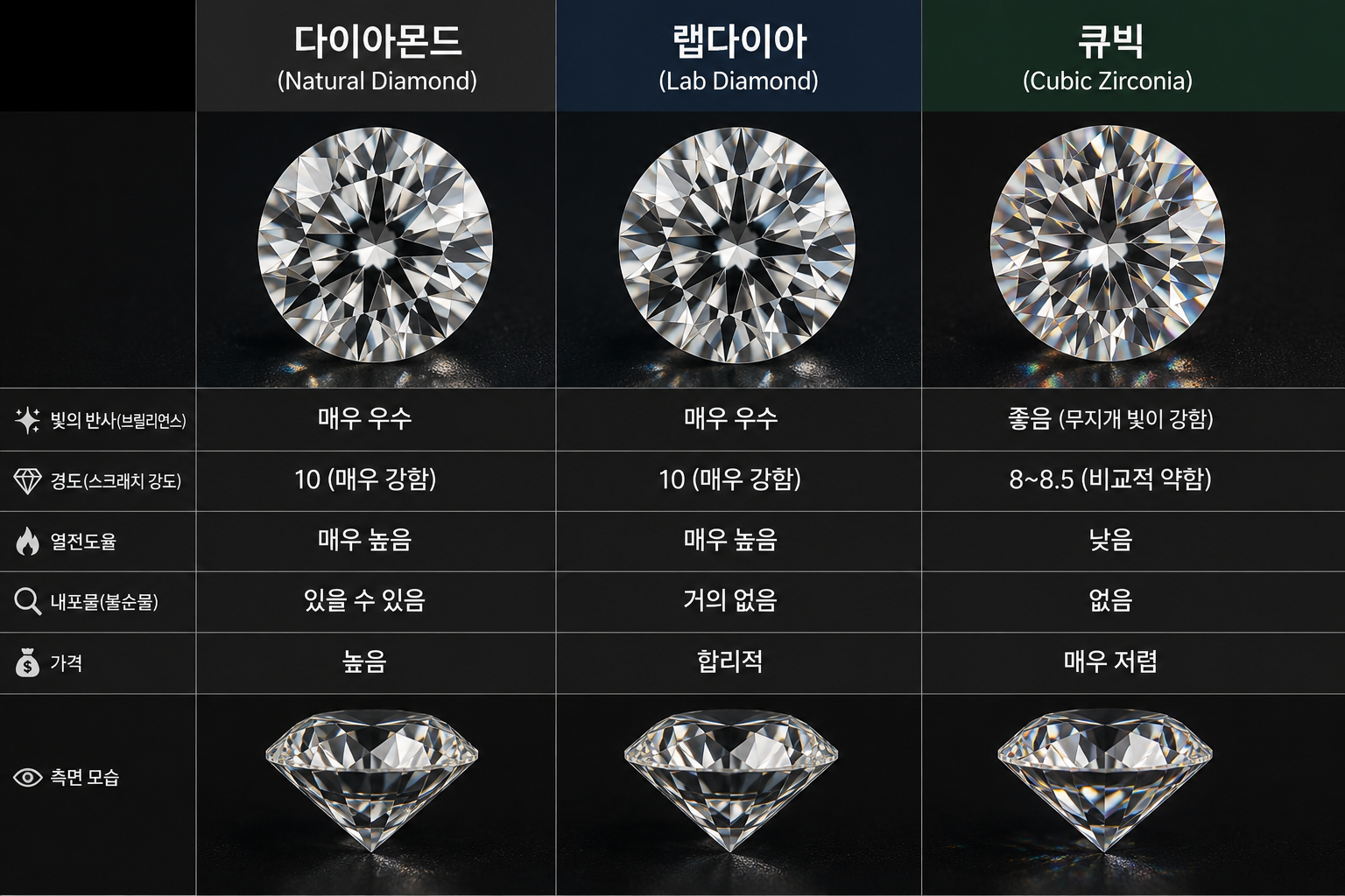 다이아 비교