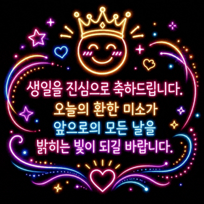 움직이는 생일 축하 메세지 이미지 움짤 문구 모음 글귀